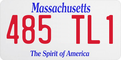 MA license plate 485TL1