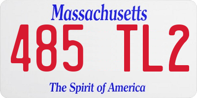 MA license plate 485TL2