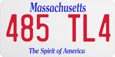 MA license plate 485TL4