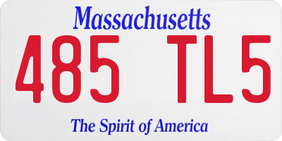 MA license plate 485TL5