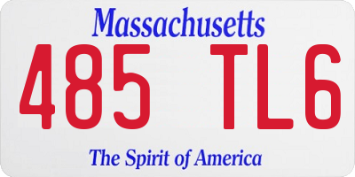 MA license plate 485TL6