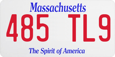 MA license plate 485TL9