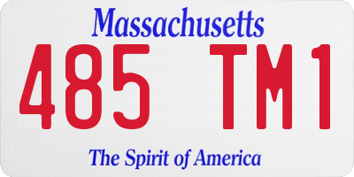 MA license plate 485TM1