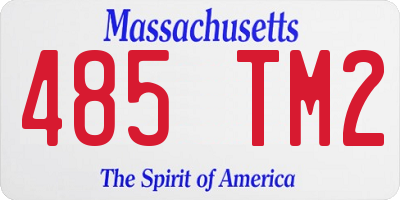 MA license plate 485TM2