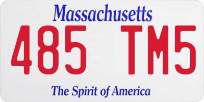 MA license plate 485TM5