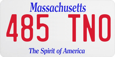 MA license plate 485TN0