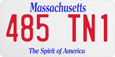 MA license plate 485TN1