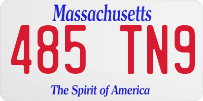 MA license plate 485TN9