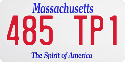 MA license plate 485TP1