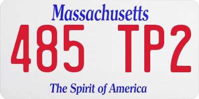 MA license plate 485TP2