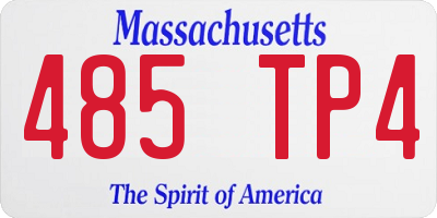 MA license plate 485TP4
