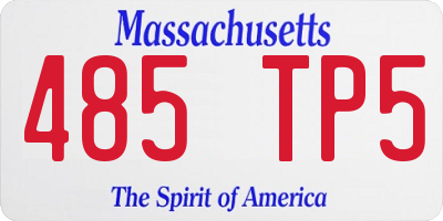 MA license plate 485TP5
