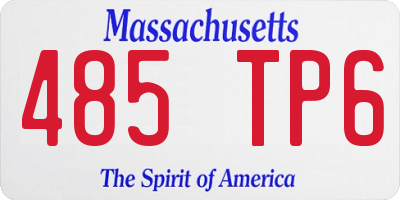 MA license plate 485TP6