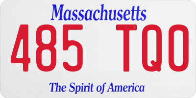 MA license plate 485TQ0