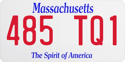 MA license plate 485TQ1