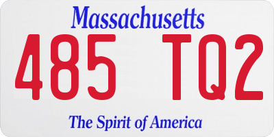 MA license plate 485TQ2