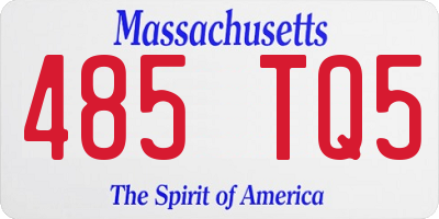MA license plate 485TQ5