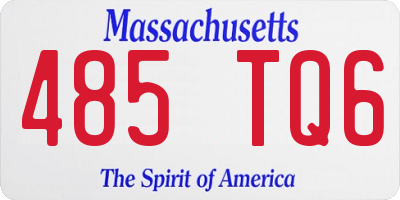 MA license plate 485TQ6