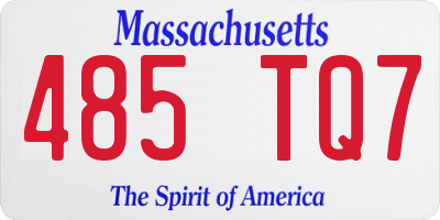 MA license plate 485TQ7