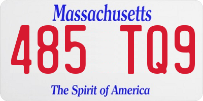MA license plate 485TQ9