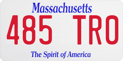 MA license plate 485TR0