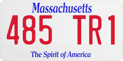 MA license plate 485TR1