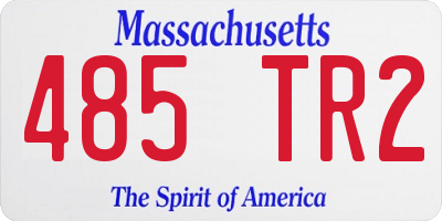 MA license plate 485TR2