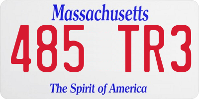 MA license plate 485TR3