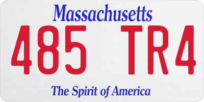 MA license plate 485TR4