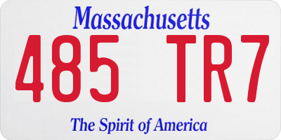 MA license plate 485TR7