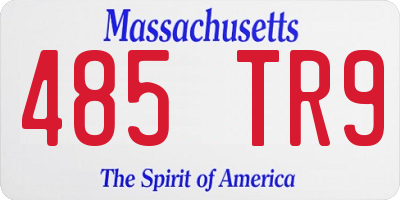 MA license plate 485TR9