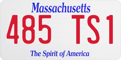 MA license plate 485TS1