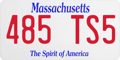 MA license plate 485TS5