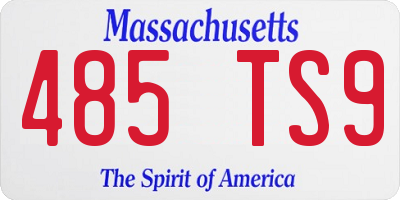MA license plate 485TS9