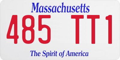 MA license plate 485TT1