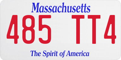 MA license plate 485TT4