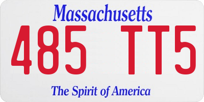 MA license plate 485TT5