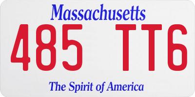 MA license plate 485TT6