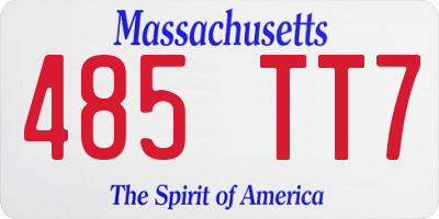 MA license plate 485TT7