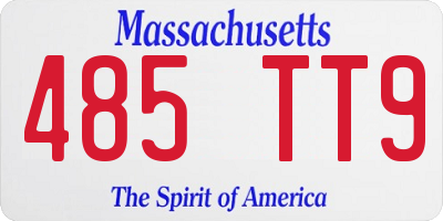 MA license plate 485TT9