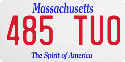 MA license plate 485TU0