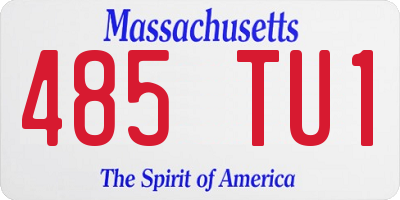 MA license plate 485TU1
