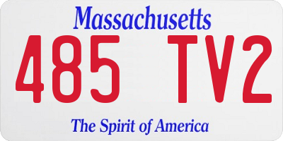 MA license plate 485TV2