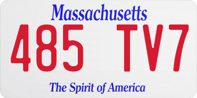 MA license plate 485TV7
