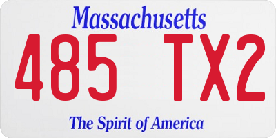 MA license plate 485TX2