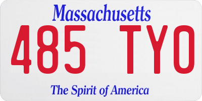 MA license plate 485TY0