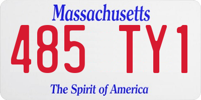 MA license plate 485TY1