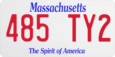 MA license plate 485TY2