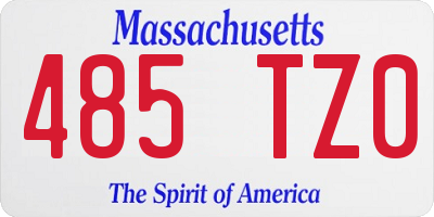 MA license plate 485TZ0