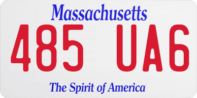 MA license plate 485UA6